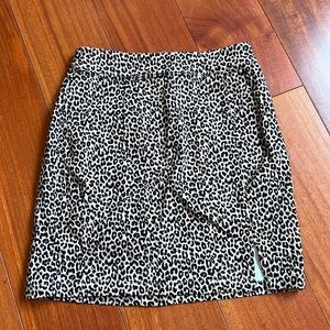Garage Leopard Mini Skirt with a Side Slit
